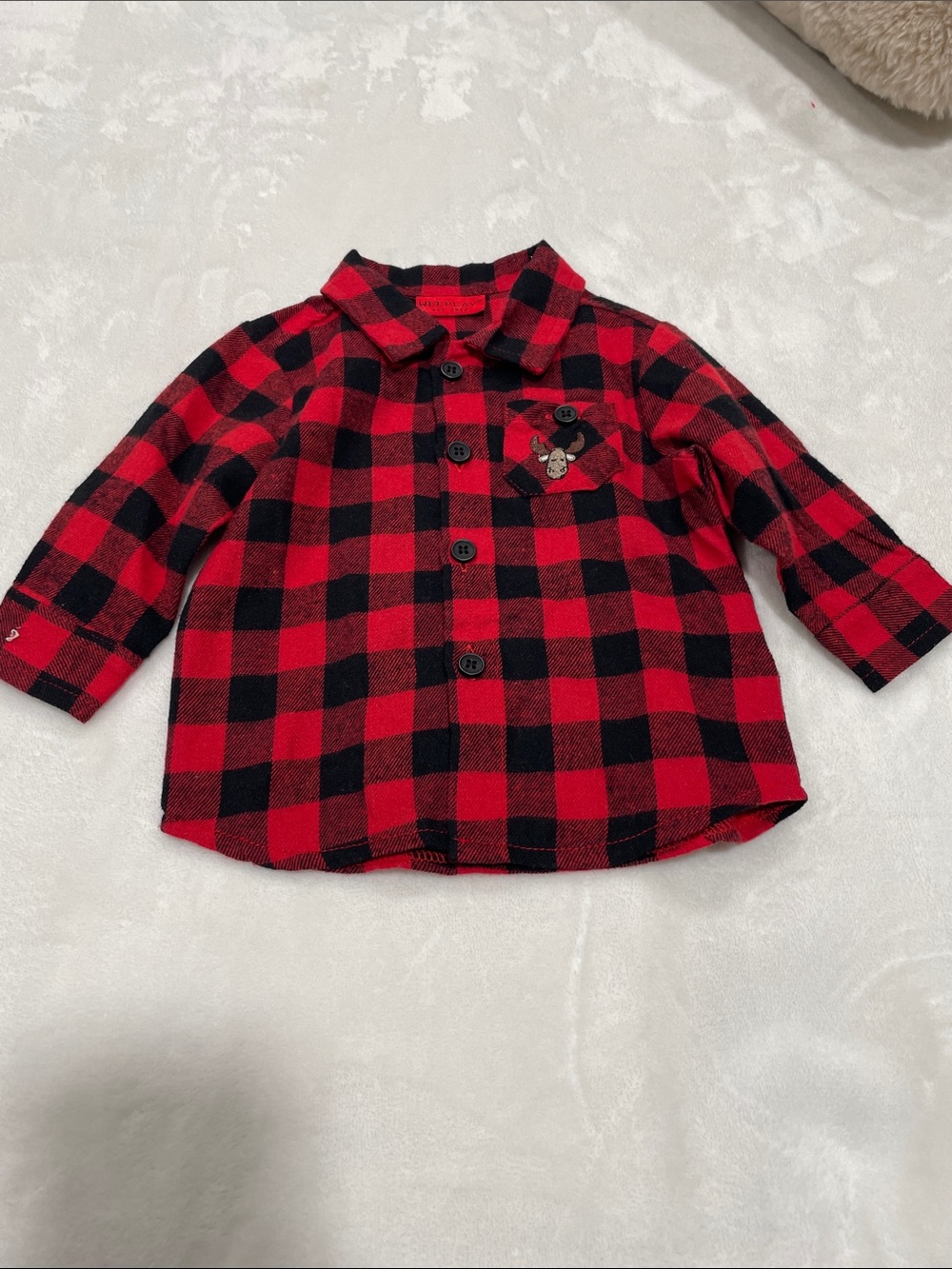 Toddler Red and Black Buffalo Plaid Button-Down Shirt